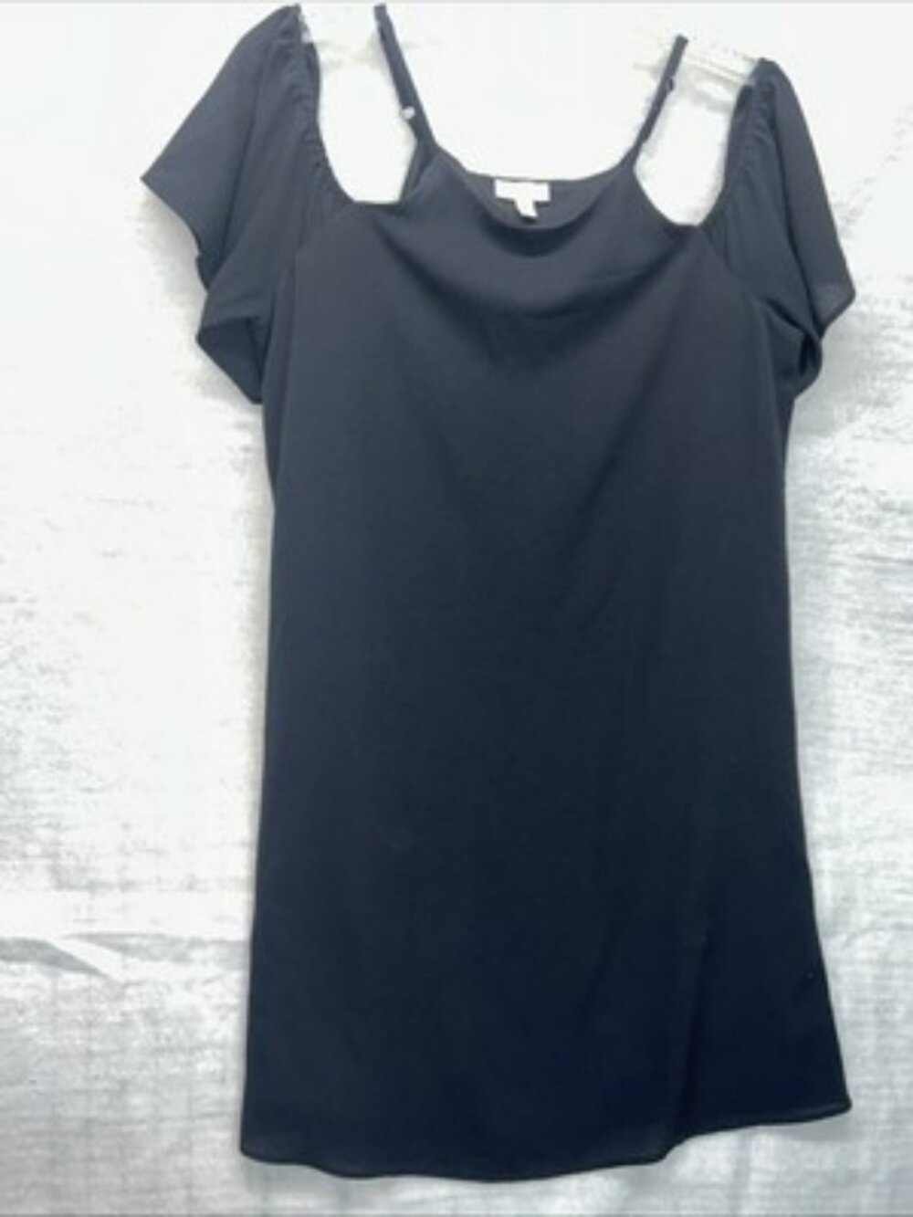 CHARMING CHARLIE Sz Med Off The Shoulder Dress Black With Lining Cute Young